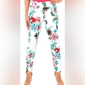 Krazy Larry Most Comfortable Pull-On Pants Updated Floral Slimming Flattering 14